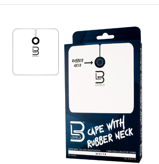 L3VEL3 rubber neck cutting cape white authentic supplier packaging