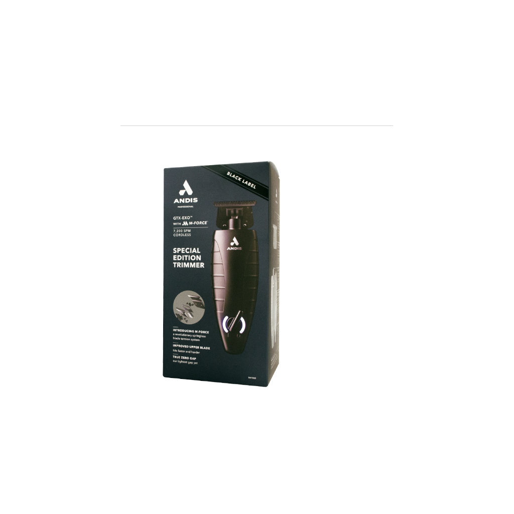 Authentic Andis GTX-EXO M-Force Black Label Special Edition item 561862 packaging