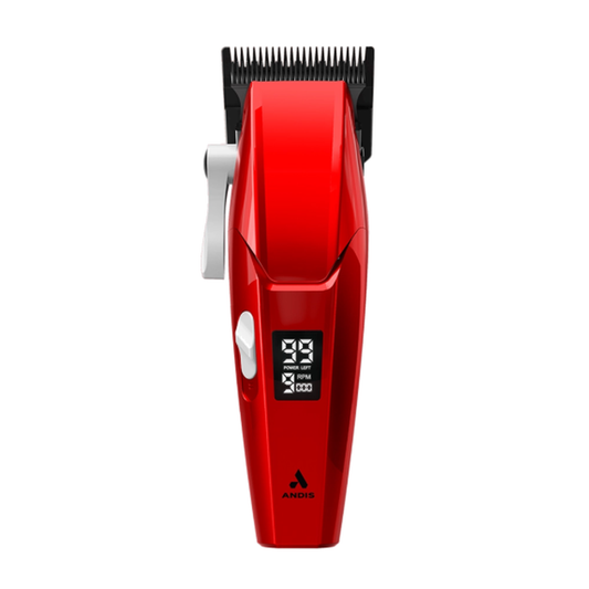 Andis Talon Cordless Clipper Red – authentic front-view product photo on white background