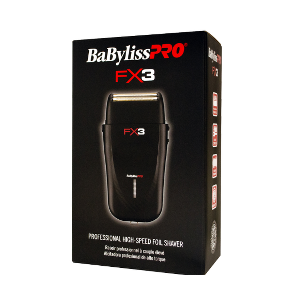 Authentic BaBylissPRO FX3 FXX3SB double-foil shaver retail packaging