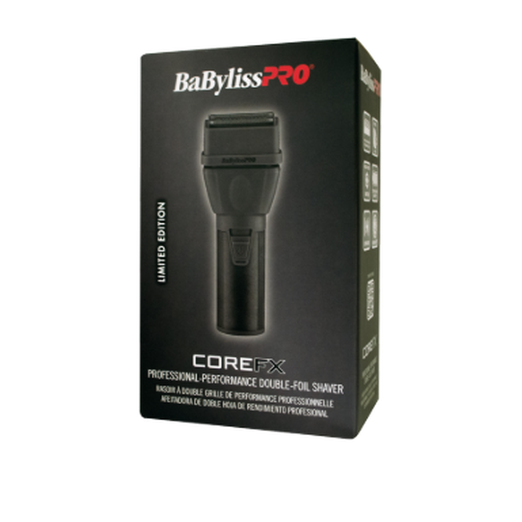 BaBylissPRO COREFX matte black double-foil shaver FX75FS2MB limited edition original retail box front