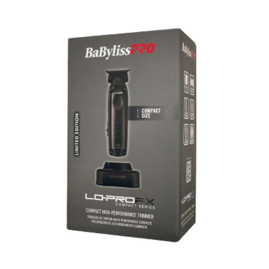 Authentic BaBylissPRO LO-PROFX Compact Trimmer black FX72MB limited edition branded retail packaging on white background