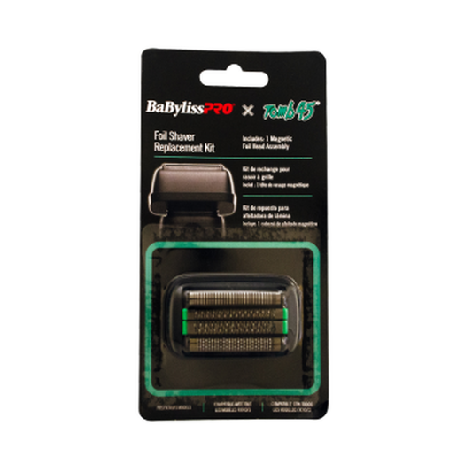 BaBylissPRO Tomb45 magnetic double-foil shaver replacement head FXT45RF2 in original retail package on white background