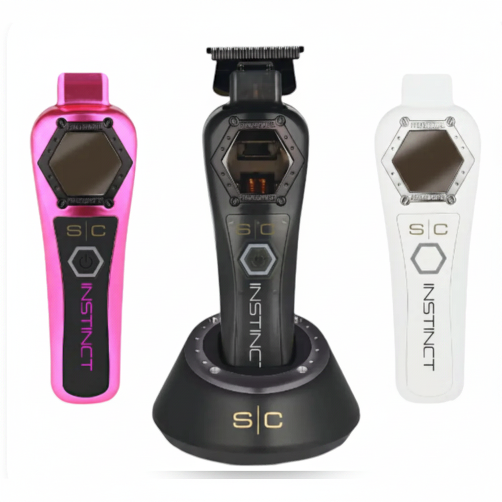 StyleCraft Instinct Metal Edition Clipper - Pink, Black, and White