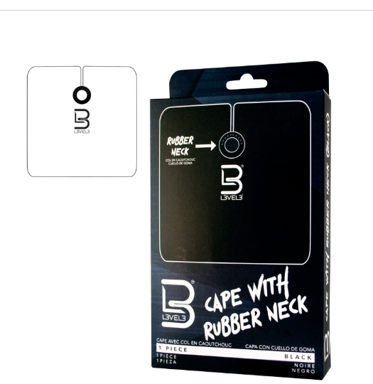 L3VEL3 rubber neck cutting cape black authentic supplier packaging
